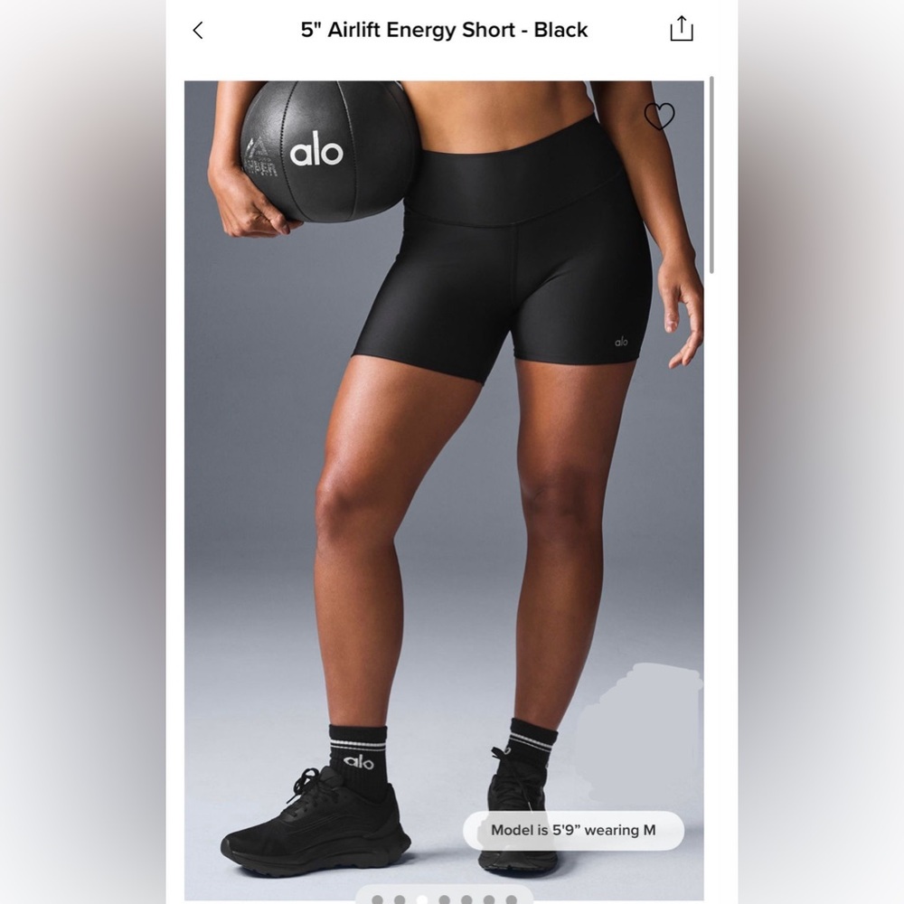 ALO Yoga Women's Black Airlift Bike Shorts